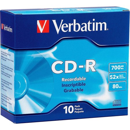 VERBATIM Cd-R 700Mb 52X w/ Branded Surface 94935